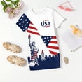 thumbnail image 4 of Grblisyd Red White and Blue Dress for Girls Patriotic Short Sleeve Crewneck A Line Dresses Independence Day 250 Anniversary USA Flag Outfits, 4 of 6