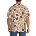 thumbnail image 3 of Pofeuu Valentine'S Day Rose Print Mens Casual Short Sleeve Shirts Beach Summer Spread Collar Pocket Tops Men's Casual Short-sleeved Shirt-XX-Large, 3 of 5