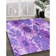thumbnail image 2 of Ahgly Company Indoor Square Patterned Blue Violet Purple Area Rugs, 5' Square, 2 of 6