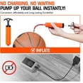 thumbnail image 2 of Ball Pump, Ball Pump for Sport Balls, Soccer Ball Pump, Hand Pump with 3 Needles, Nozzle, Extension Hose, Perfect for Volleyball, Basketball, Rugby, Balloon, Exercise Ball Inflator System, 2 of 8