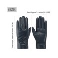 thumbnail image 2 of Gustave Winter PU Leather Gloves for Women Warm Thermal Fleece Lined Gloves Elegant Bowknot Touchscreen Texting Driving Cycling Gloves, Navy, 2 of 6