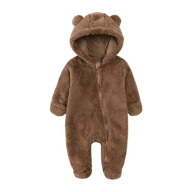 Combinaison d'Hiver à Capuche pour Garçons et Filles avec Motif Ours Adorable