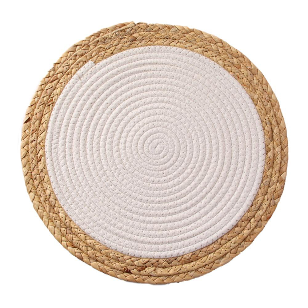 1/10pcs Straw Placemats Table Mats Heat Resistant Insulated Kitchen Tablemat Pad 