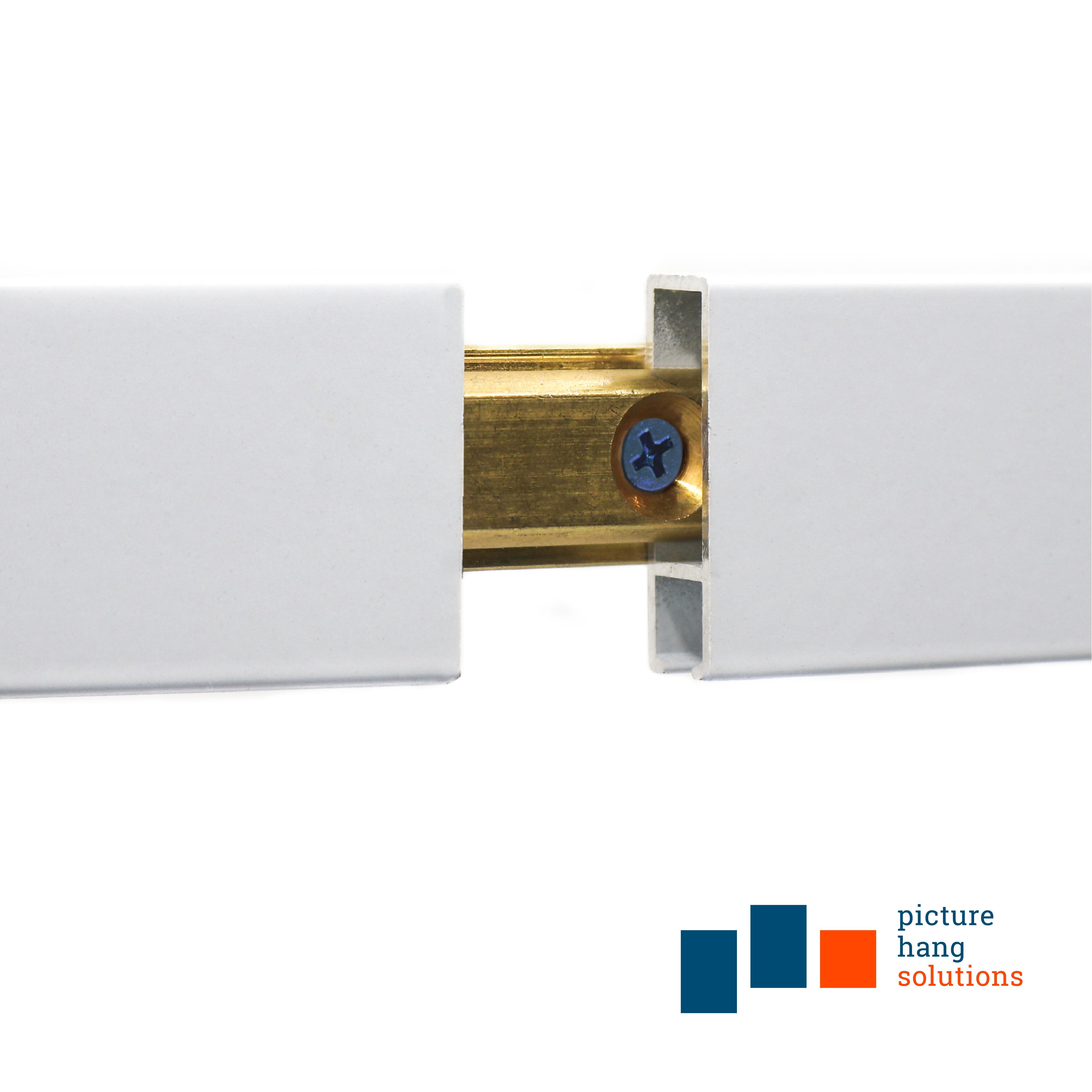 Picture Hang Solutions - Track 100 Picture Rail Kit - Includes 79-inch Wall Track, Steel Cords, Adjustable Hooks, and Hardware - Gallery Hanging Systems (3 sets per pack)