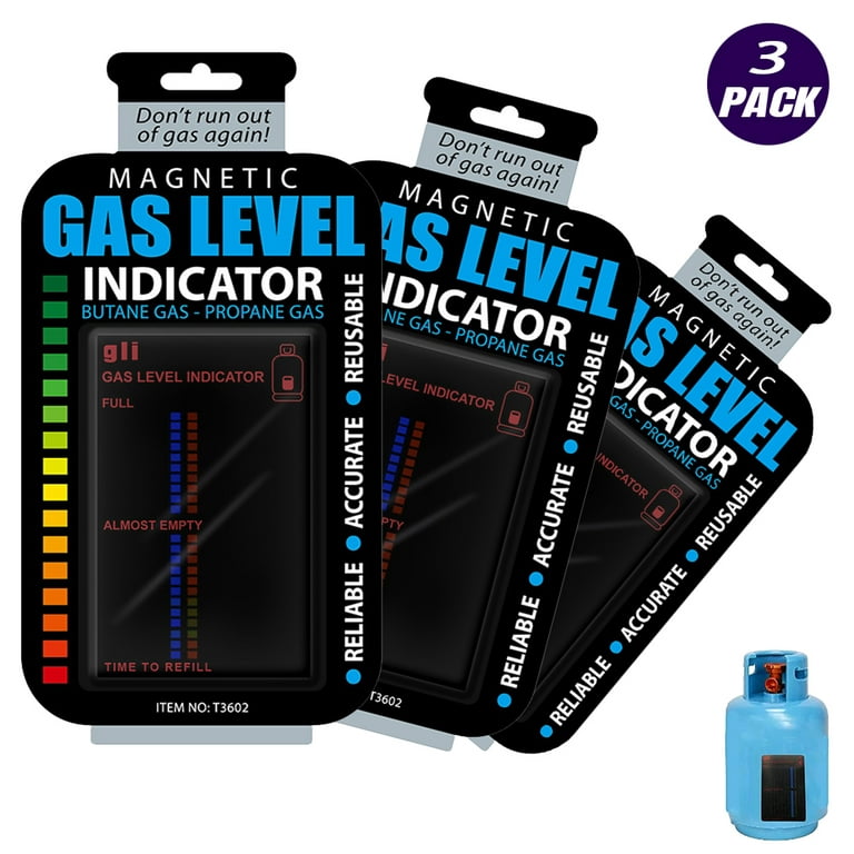 Propane Fuel Level Indicators - Magnetic & Reusable (Set of 3)