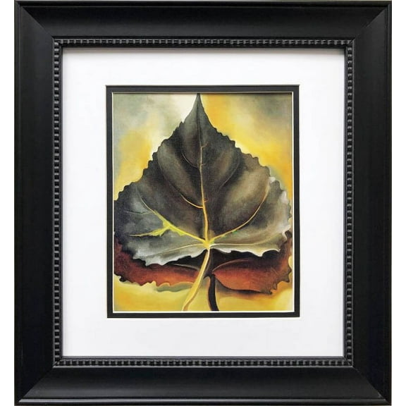 Georgia O'Keeffe "Grey and Brown Leaves" 1929 Art Print Custom Framed Generic
