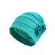 thumbnail image 2 of Minnieouse Poliéster Damas Turbante Lavable Color sólido Elegante Gorra tradicional Oficina Compras Head Wrap Diadema Bonnet Sombreros Verde, 2 of 6
