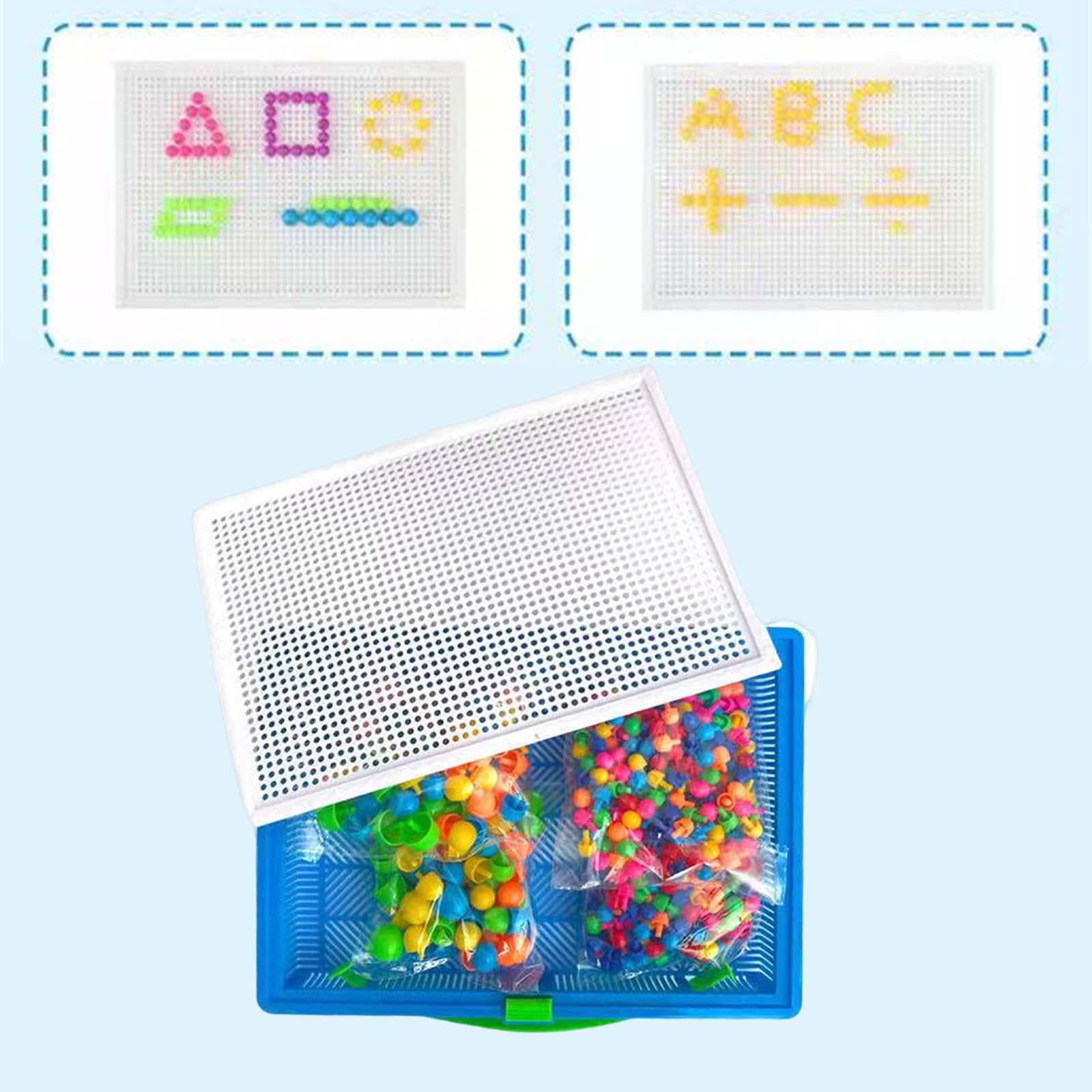 LeeQinersw mushroom puzzle brain teaser fine motor 592pcs Nail Beads
