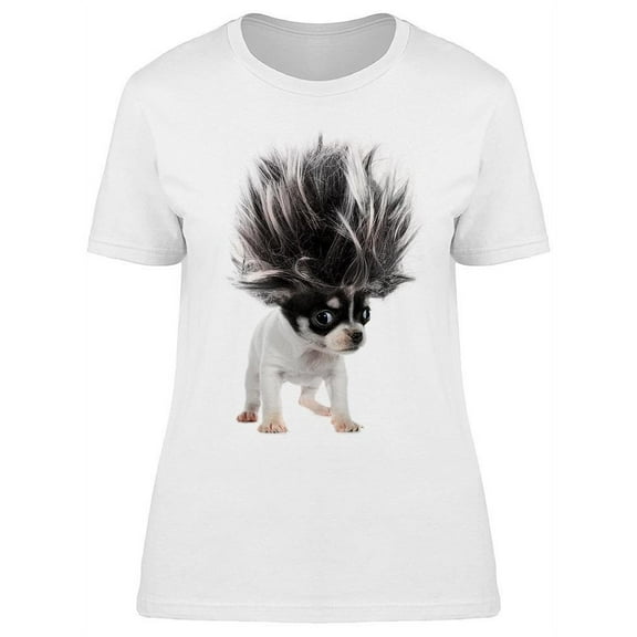 Troll Hair Chihuahua T-Shirt Women -Image by Shutterstock, Female XX-Large