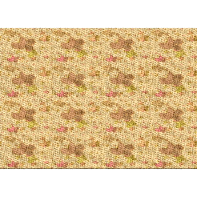 Ahgly Company Tapis d'Intérieur Rectangulaire Transitionnel Orange Lavable à la Machine, 6 Pieds x 9 Pieds