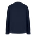 thumbnail image 6 of Vinsonshop Women Button Down Shirt V Neck Loose Casual Collared Blouses Business Casual Outfits for Women Cute Work Outfits Clothes Solid Color Spring Blouses Navy XXL, 6 of 7