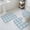 Blue, variant on Blue Plaid Bath Mat 3 Piece Bathroom Rug Set, Country Cute Love Pastoral Heart Lattice Non Slip Bath Rug Contour Mat and Toilet Lid Cover, Absorbent Shower Mats Soft Bath Rugs and Mats Sets