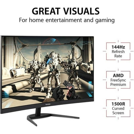ViewSonic - 31.5 LCD Curved FHD Monitor (DisplayPort HDMI)