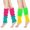 Pink/Blue,Green/Yellow, variant on WoWstyle 2 Pairs Rainbow Leg Warmers for Women Neon Leg Warmers Adult Junior 80s Costumes Sports Party Yoga Pride Day Accessories