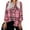 Pink, variant on absuyy Womens Shirts Casual Long Sleeve Tops Fashion Plaid Lapel Button Down Shirts for Women Blue Size M