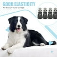 thumbnail image 4 of Greeniant 4 piezas de zapatos para mascotas lindo algodón lluvia nieve botas conjunto de calcetines buena elasticidad con suela de goma cubierta de pata Ropa para mascotas Negro METRO Greeniant PT003813-02B, 4 of 6