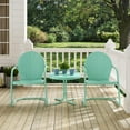 thumbnail image 5 of Crosley Furniture Griffith 3 Piece Metal Patio Conversation Set in Aqua, 5 of 7