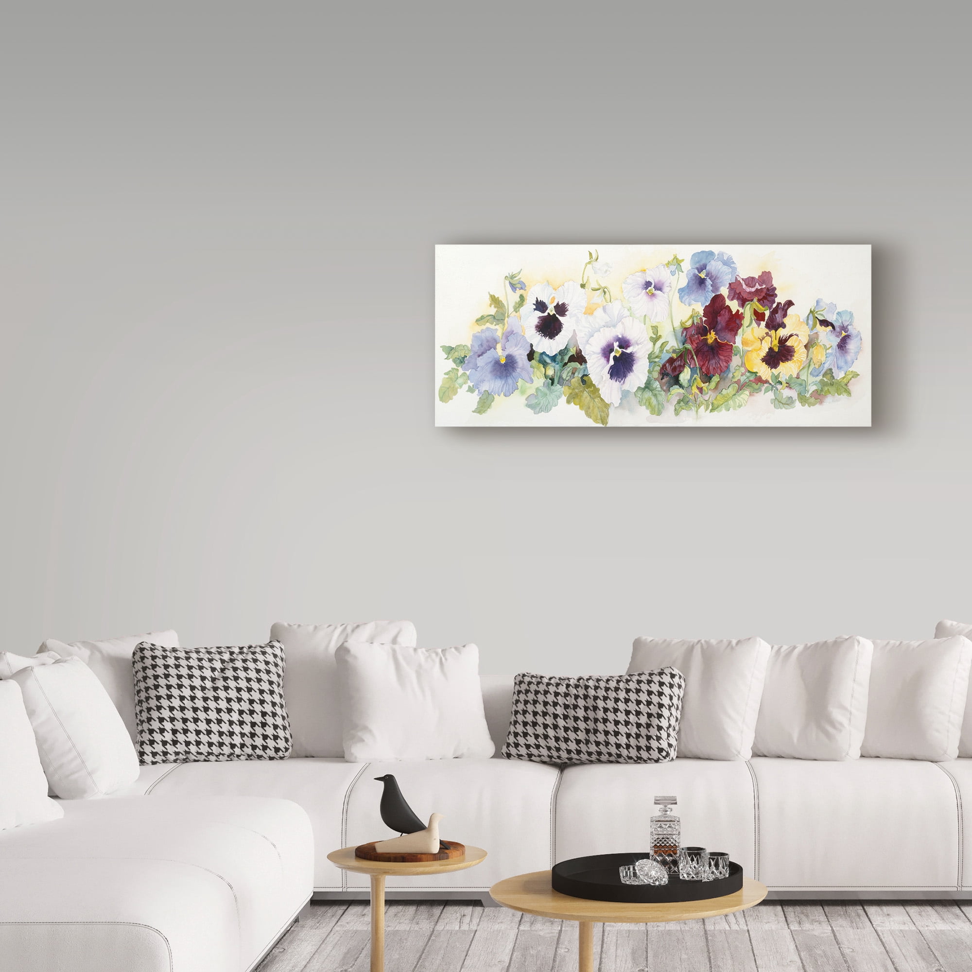 Trademark Fine Art 'Pansies On Parade' Canvas Art by Joanne Porter