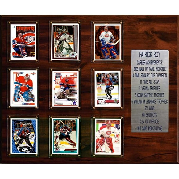 C&I Collectables 1518PATROYST 15 x 18 in. NHL Patrick Roy Montreal Canadiens Career Stat Plaque