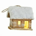 thumbnail image 3 of CarpNettore Christmas Village House Wooden Glow Cabin Rustic Gift Christmas Ornament Xmas Decor for Festival Holiday Desktop Party Office Style B, 3 of 9