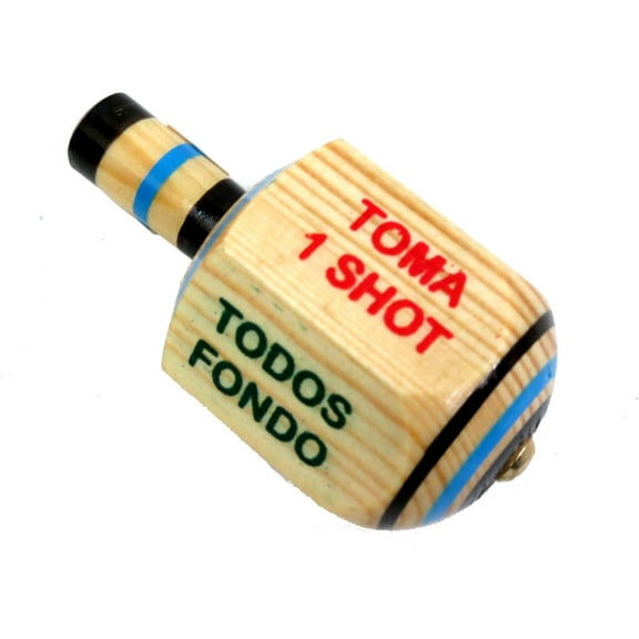 Toma Todo Party Drinking Game Wood Pirinola Spinning Top