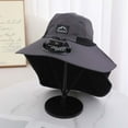thumbnail image 4 of GEWSEY Wide Brim Solar Fan Outdoor Fishing Hat USB & Solar Powered Fan Hat Sombrero para el Sol Hombre Fan Hat Solar Powered UPF 50+ (Grey, One Size), 4 of 4