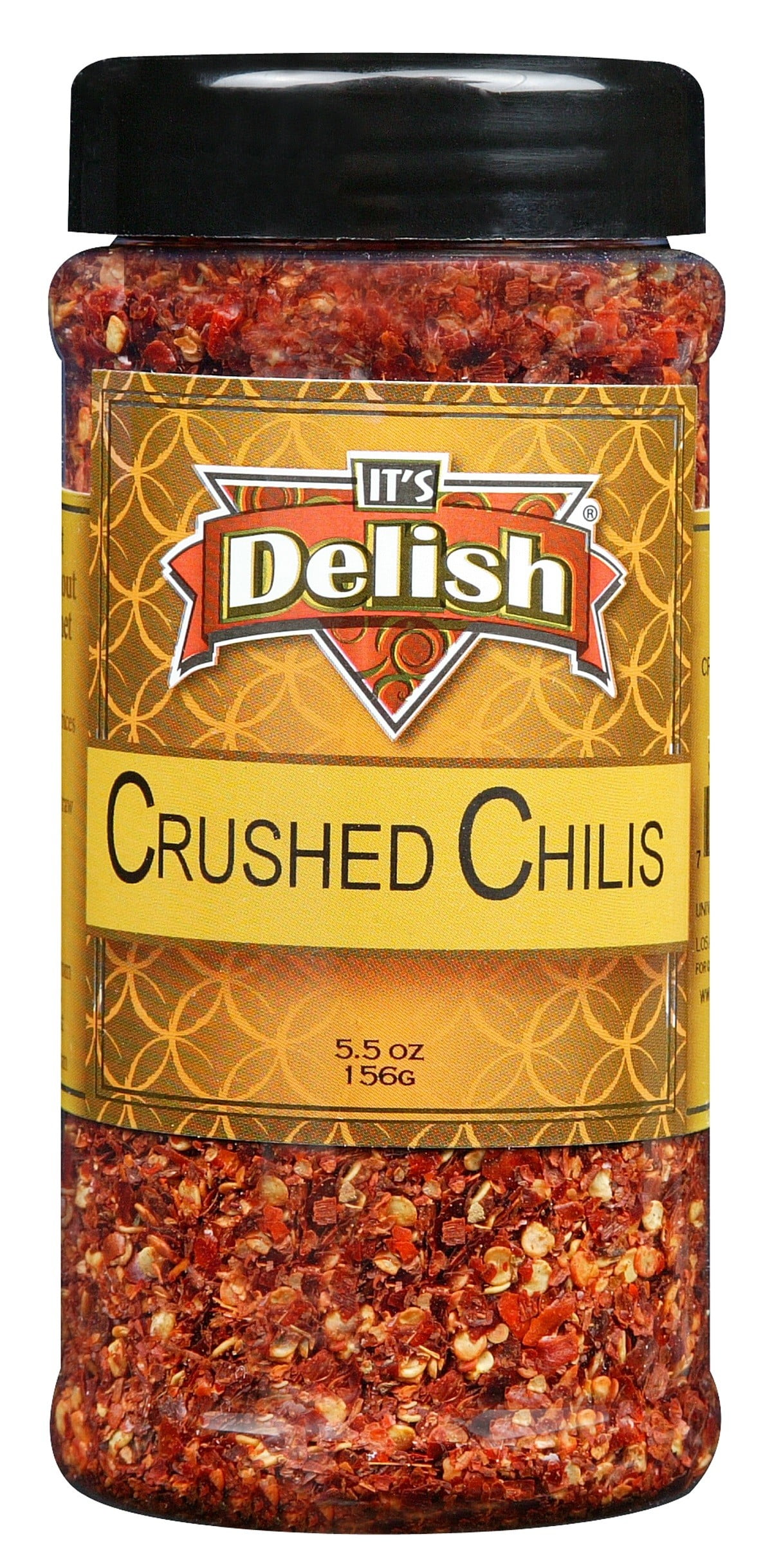 Crushed Chilis by Its Delish, 4.75 oz. Medium Jar