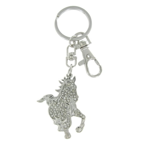 - Large Clear Crystal Cal Poly Mustang Key Charm