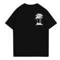 thumbnail image 3 of NAMTYQX Mens T-Shirts O Neck Lightweight Boho Loose Casual Short Sleeve Pattern Plus Size Elastic Cosy Tshirts Shirts for Men Black Size 2XL, 3 of 4