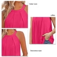 thumbnail image 5 of Blusas plisadas sin mangas, blusas plisadas sin mangas con cuello halter para mujer, blusa plisada sin mangas para mujer, estética elegante, 5 of 5