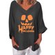 thumbnail image 1 of Blusa De Mujer Con Cuello En V Y Estampado De Algodón Y Lino Con Manga Tres Cuartos Fridja  hj3287, 1 of 4