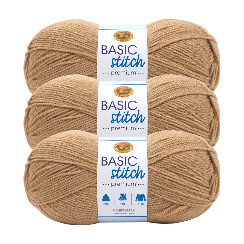 Lion Brand Yarn Basic Stitch Premium Goldmine Premium Medium Acrylic