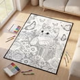 thumbnail image 6 of DIY Coloring Blankets for Adults Kids, 50"×60" Large Washable Reusable Color Blanket with Markers 24pc, Creative Personalized Blanket for Indoor Outdoor Art Painting Activity, 6 of 7