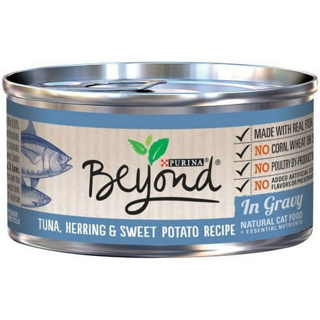Purina Beyond Tuna Herring & Sweet Potato Recipe in Gravy Wet Cat Food, 3 Oz. (12 Pack)