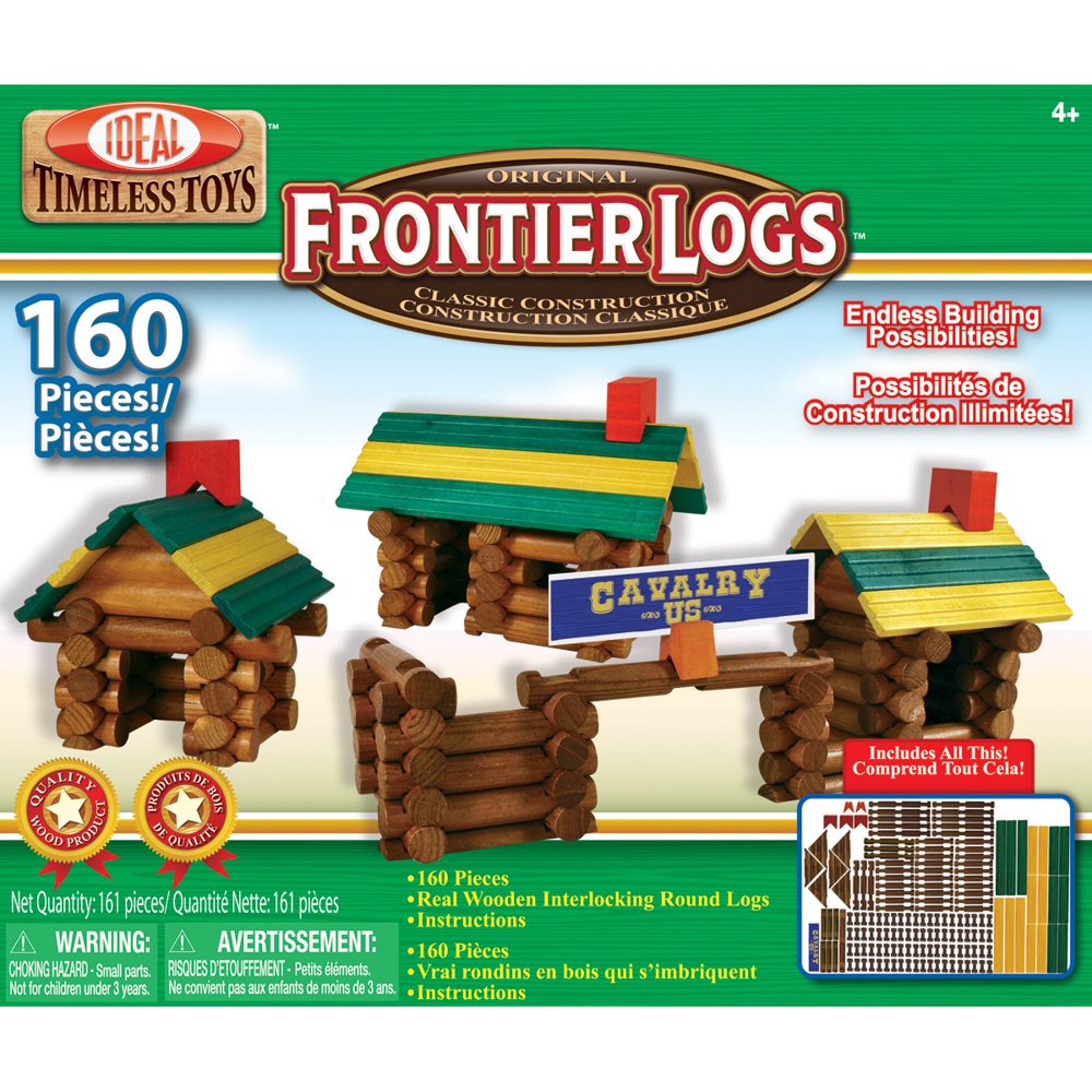Frontier Logs 160 Piece Classic Wood Building Set