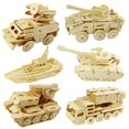 thumbnail image 1 of JFBUJC 3d Wooden Puzzle - 6 Piece Set Wood Dinosaur Skeleton Puzzle, 1 of 2