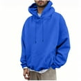 thumbnail image 3 of Momasggi Men's Graphic Hoodies Oversized Drawstring Long Sleeve Hooded Sweatshirt Warm Winter Hoodie with Pockets Blue 3XL, 3 of 8