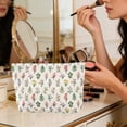 thumbnail image 1 of Linnome Handheld Makeup Bag Portable Handheld Bag Middle Bag High Beauty Small Fresh Lipstick Change Storage Bag in Multicolor, 1 of 6