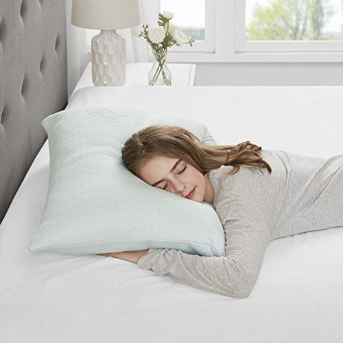 Lot De 2 Oreillers En Bambou Et Mousse à Mémoire De Forme Déchiquetée - Réglable, Housse Lavable, Anti-douleurs Cou