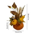 thumbnail image 5 of Thanksgiving Pumpkin Pot under $5! kkbbma Thanksgiving Pumpkin Pot with Maple Leaf Garland, Fall Home Decoration for Tabletop, Holiday Centerpiece for Autumn Decor, 5 of 9