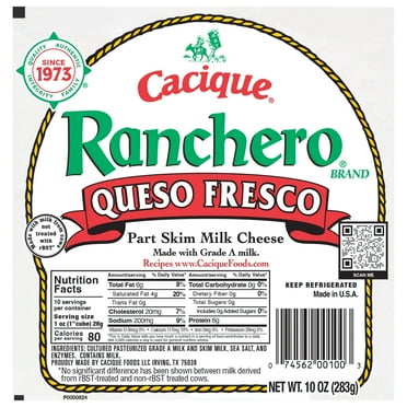 Cacique Ranchero Fresh Queso Fresco Cheese, 10 oz (Refrigerated)