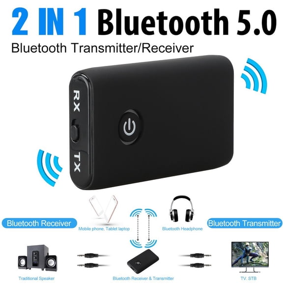 2-in-1 Bluetooth 5.0 USB Receiver Transmitter Handsfree Bluetooth Adapter for TV Headphone PC Audio Speaker