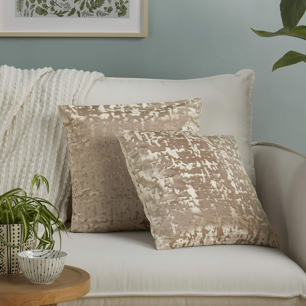 SoHome Luxury Crushed Velvet Throw Pillow Covers, Pack of 2 Decorative