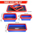 thumbnail image 2 of Juego de bandejas magnéticas para piezas deepredcoast, 3 piezas, silicona, 2 of 9