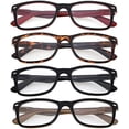 thumbnail image 1 of 4 Pack Lunettes de Lecture Classiques Charnières à Ressort Confort pour Hommes et Femmes, 1 of 6