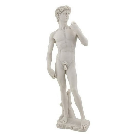 Michelangelo`s `David` Statue Marble White Finish