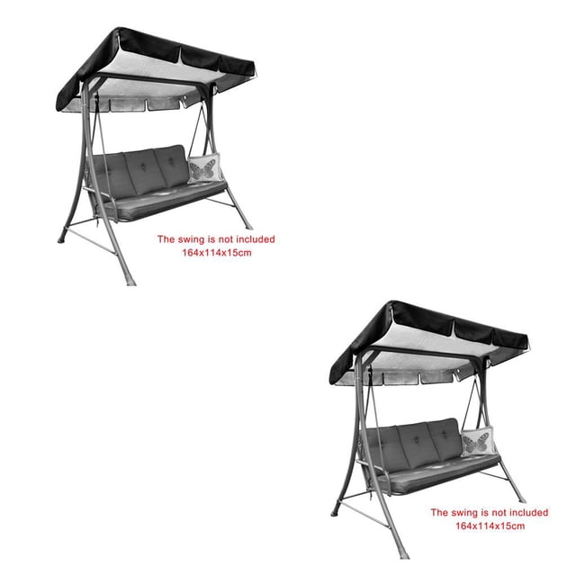 Wosthever Nueva cubierta para columpio de 3 asientos, cubierta para jardín, impermeable, resistente a los rayos , sombra para silla, polvo/, Type3 NO3