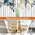 thumbnail image 6 of Lfeey Blue Flower White Blackout Curtains for Bedroom Living Room, Rod Pocket Design Room Light Blocking Curtain, 42x72 inch, 2 Panels, 6 of 6