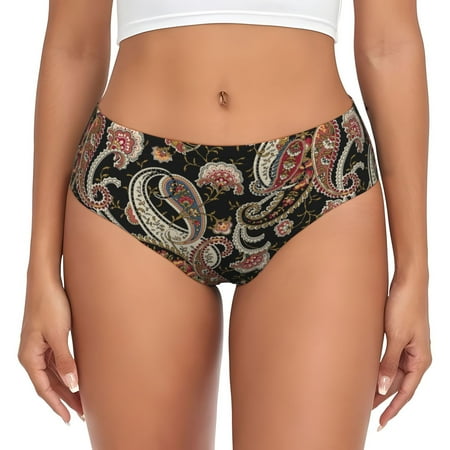 Womens Underwear  Paisley6 No Show Seamless Underwear  Soft Comfy Stretch Panties  Hipster Ladies Panties Bikini Underwear Briefs