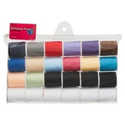 Allary Multi-Color 100% Polyester Sewing Thread, 200 yd (24 Piece)